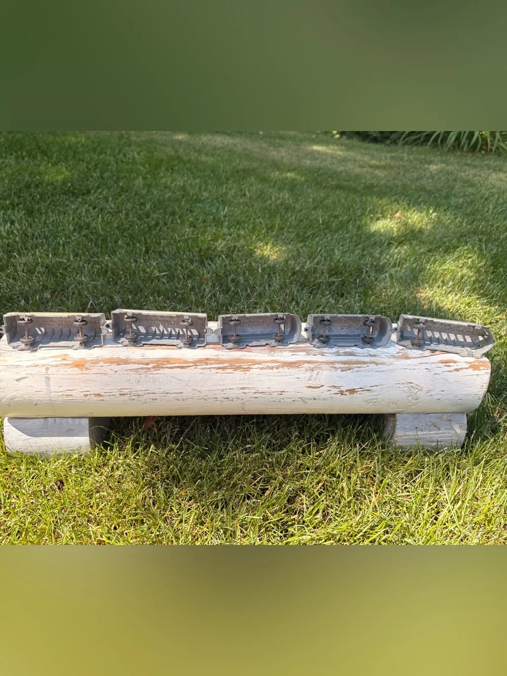 Vintage Midgetoy Silver Train Car - Set of 5